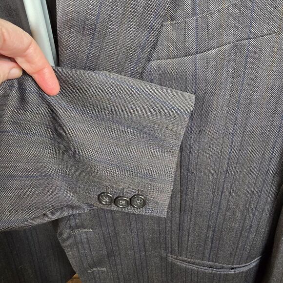 Ermenegildo Zegna Suit Jacket Blazer Mens Gray Wool 44 US 54 IT - Picture 9 of 14
